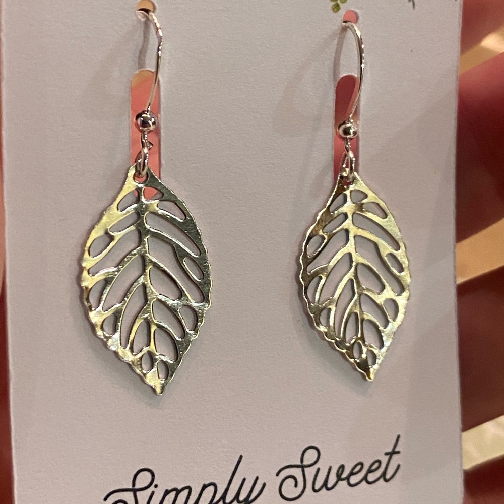 Silver Leaf Earrings